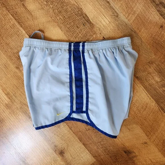 Women's Medium Nike Baby Blue with Blue Strip Side Shorts - Picture 3 of 10